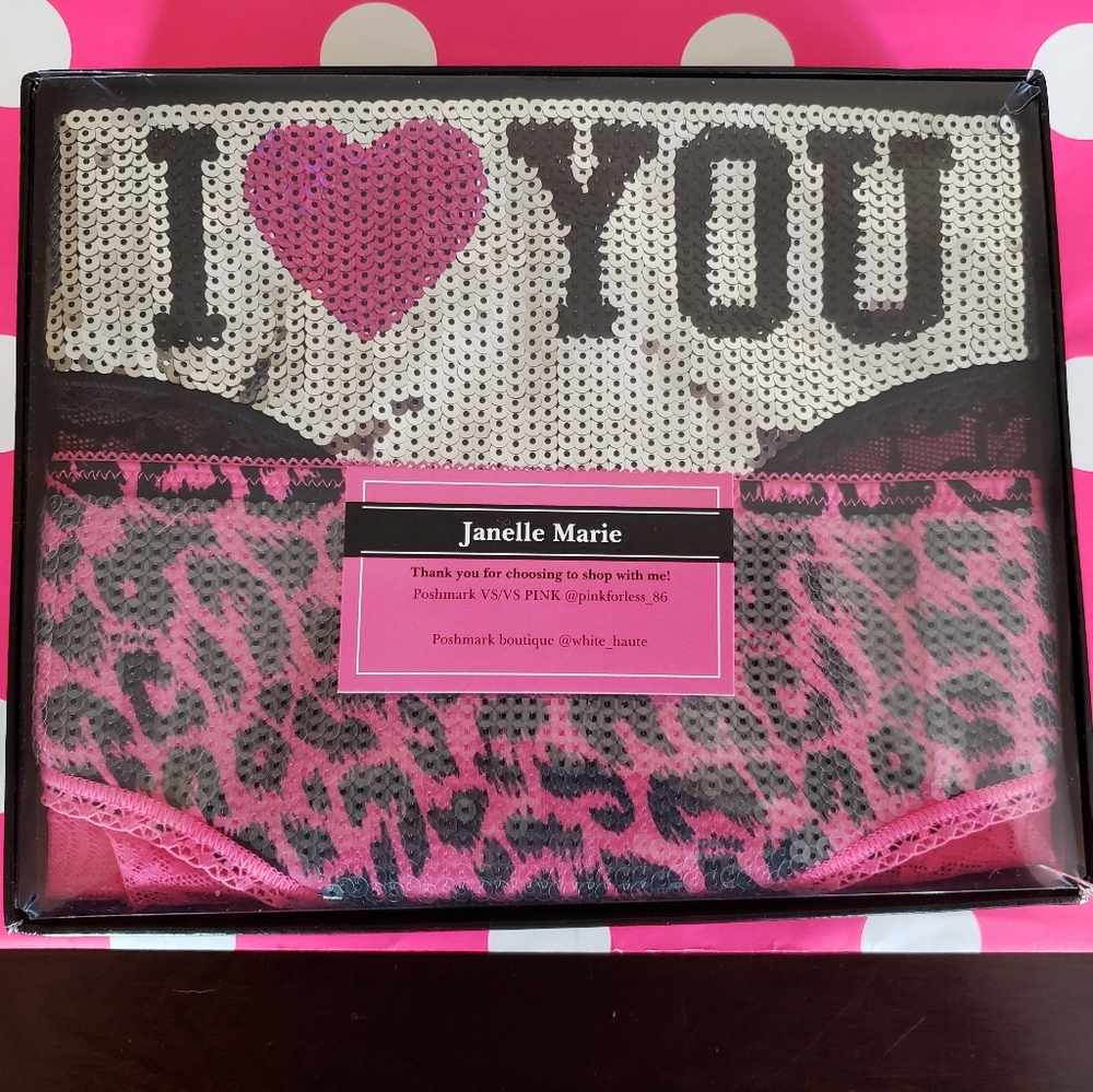 VS PINK FASHION SHOW SEQUIN BLING UNDIES